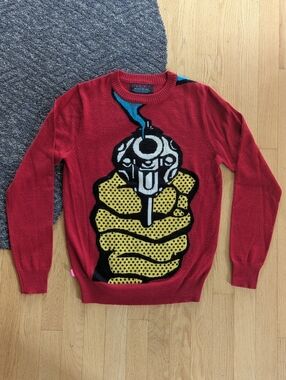 MISHKA Rare Pop-Art Gun Knitted Sweater